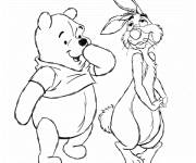 Coloriage Winnie avec Coco Lapin heureux