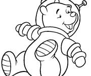 Coloriage et dessins gratuit Winnie en costume d'astronaute à imprimer