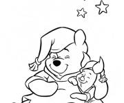 Coloriage et dessins gratuit Winnie est pr&ecirc;t &agrave; dormir à imprimer
