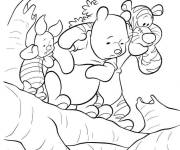 Coloriage Winnie et ses amis en probleme