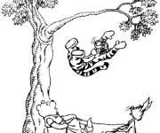 Coloriage Winnie et ses amis en sauvant Tigrou