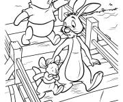 Coloriage Winnie et ses amis rentrent chez eux