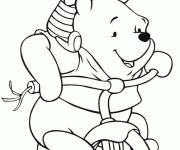 Coloriage Winnie et son ami &agrave; v&eacute;lo