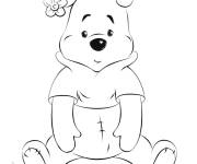 Coloriage Winnie ourson assis