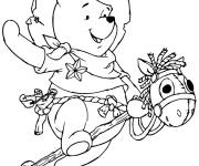 Coloriage Winnie ourson comme Cowboy mignon