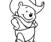 Coloriage Winnie ourson comme un cowboy