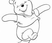 Coloriage Winnie ourson danse de joie