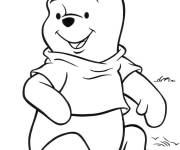 Coloriage Winnie ourson en plein air