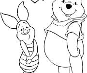 Coloriage Winnie ourson et porcinet