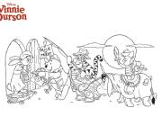 Coloriage Winnie ourson et ses amis &agrave; la recherche des bonbons