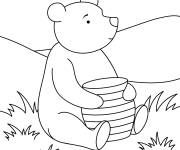Coloriage Winnie ourson facile