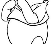 Coloriage et dessins gratuit Winnie ourson timide à imprimer