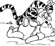 Coloriage Winnie sous Tigrou