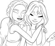 Coloriage et dessins gratuit Belles amies de Winx Club Le retour de la magie à imprimer