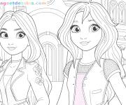 Coloriage Belles Bloom et Flora