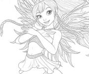 Coloriage et dessins gratuit F&eacute;e de Winx Club Le retour de la magie en dansant à imprimer