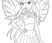 Coloriage F&eacute;e Flora de Winx Club Le retour de la magie