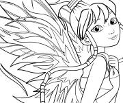 Coloriage et dessins gratuit F&eacute;e Musa en pose magnifique à imprimer