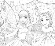Coloriage Les f&eacute;es de Winx Club Le retour de la magie en Train de Danser