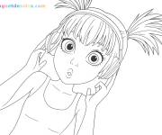 Coloriage Musa qui aime la musique