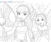 Coloriage Sc&egrave;ne de Winx Club Le retour de la magie