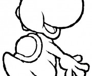 Coloriage Yoshi gratuit à imprimer