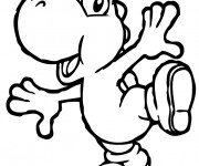 Coloriage et dessins gratuit Yoshi en couleur à imprimer