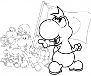 Coloriage Yoshi et ses amis