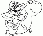 Coloriage Yoshi et Yoshi en mission