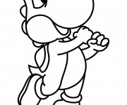 Coloriage et dessins gratuit Yoshi facile à imprimer