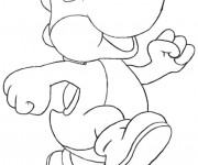 Coloriage Yoshi marche