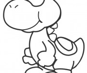 Coloriage et dessins gratuit Yoshi portrait à imprimer