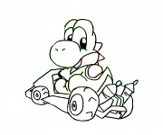 Coloriage Yoshi voiture