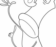 Coloriage Etno ferme ses yeux