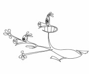 Coloriage Les Zinzin s'enfuient