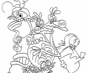 Coloriage Zinzin de l'espace dr&ocirc;le