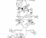 Coloriage Zinzin l'un sur l'autre