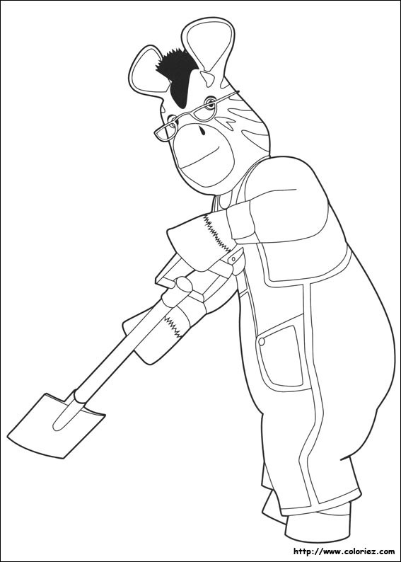 Coloriage zou le zèbre télécharger