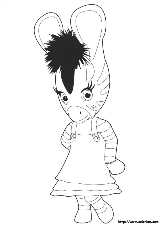 Coloriage Zou zèbre en dessin dessin gratuit à imprimer