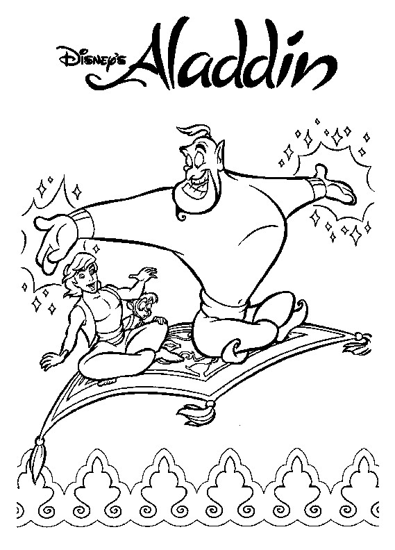 Coloriage et dessins gratuits Aladdin 36 à imprimer