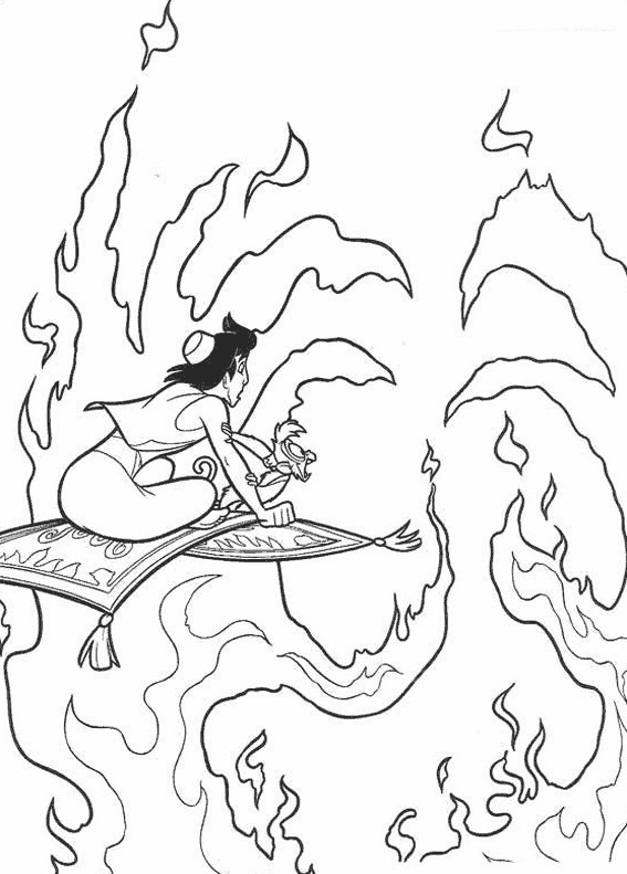 Coloriage et dessins gratuits Aladdin 40 à imprimer