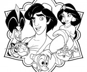 Coloriage Aladdin dessin anim&eacute;