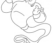 Coloriage Le génie d'Aladdin