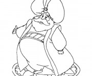 Coloriage Le p&egrave;re de Jasmine