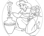 Coloriage Les fleurs de Jasmine