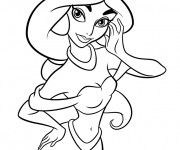 Coloriage Princesse Jasmine en beauté