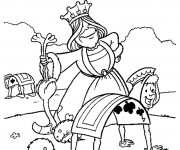 Coloriage La reine de coeur dans Alice