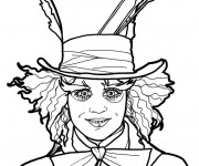 Coloriage Le Chapelier Fou Alice au pays des merveilles