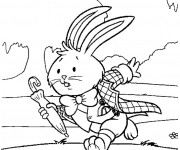Coloriage et dessins gratuit Le lapin blanc: Alice au pays des merveilles à imprimer