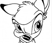 Coloriage Bambi en colère